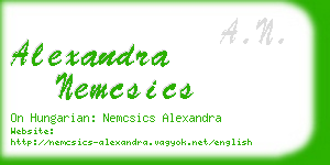 alexandra nemcsics business card